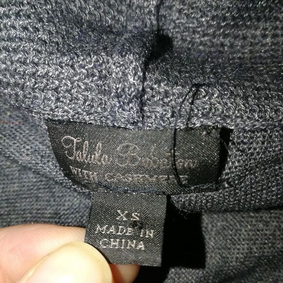 ARITZIA Dark Grey Thin Knit Warm Open Front Cashmere Cardigan Size extra-small - Picture 8 of 9